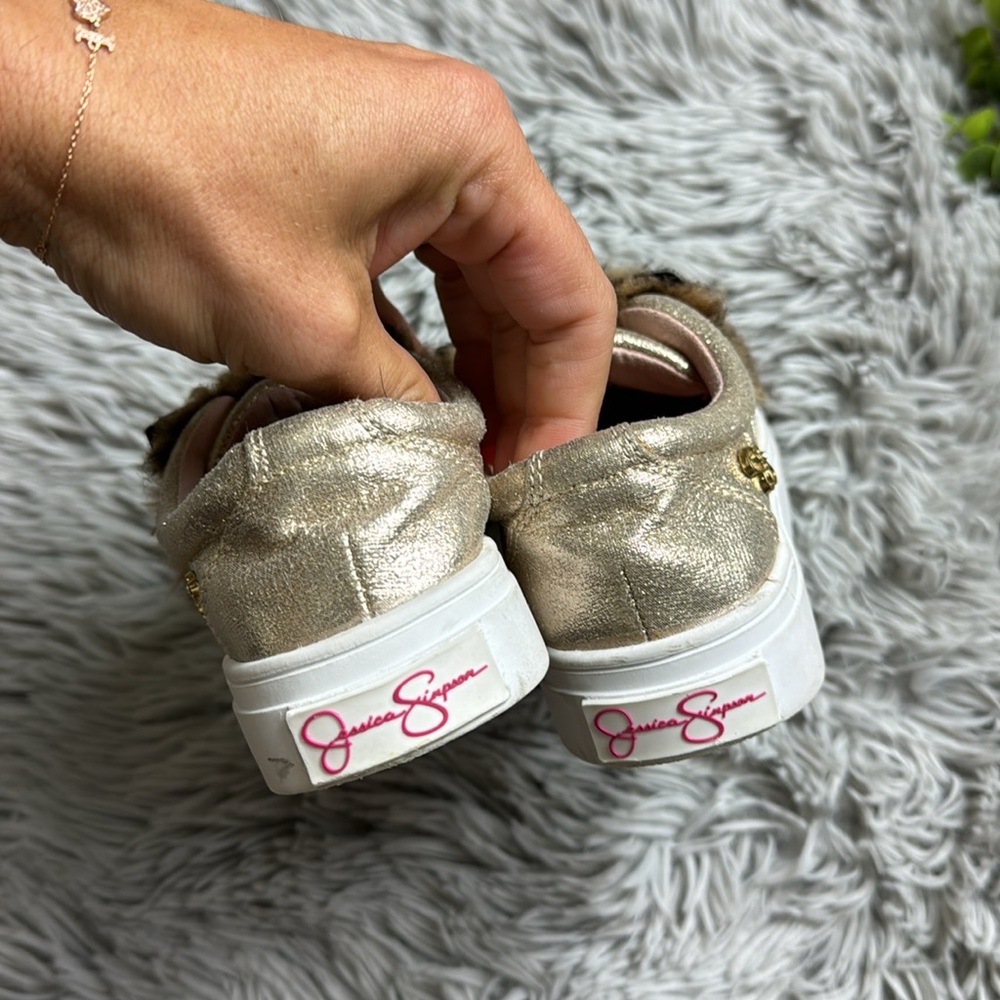 Jessica Simpson metallic tan cat slip on sneakers size 11 - Picture 9 of 9